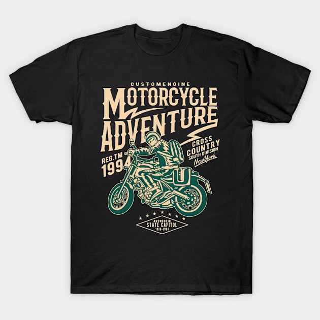 Motorcycle Adventure T-Shirt by PaunLiviu